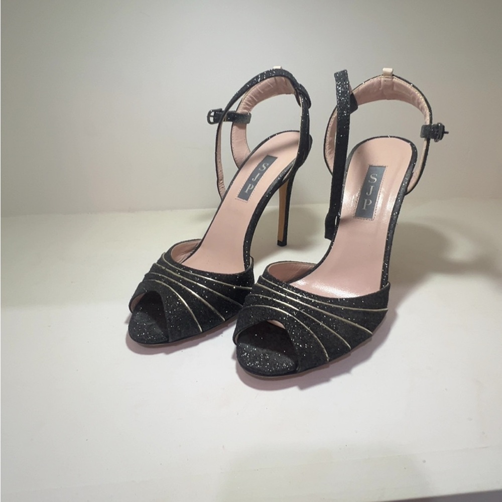 SJP by Sarah Jessica Parker Black 3 1/2 inch Heels with Ankle Strap